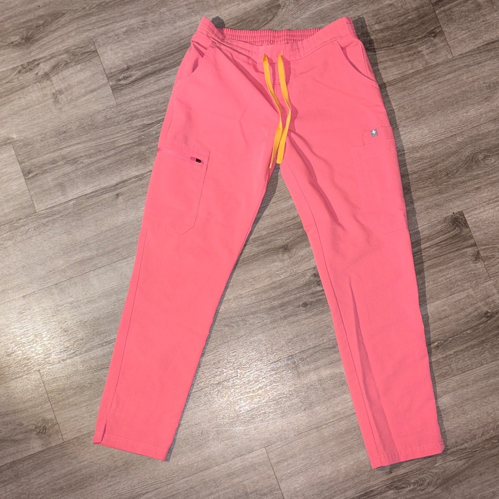 Figs Pink Scrub Pants Yola Skinny Leg